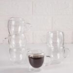Taza para espresso doble fondo 80ml x6 un