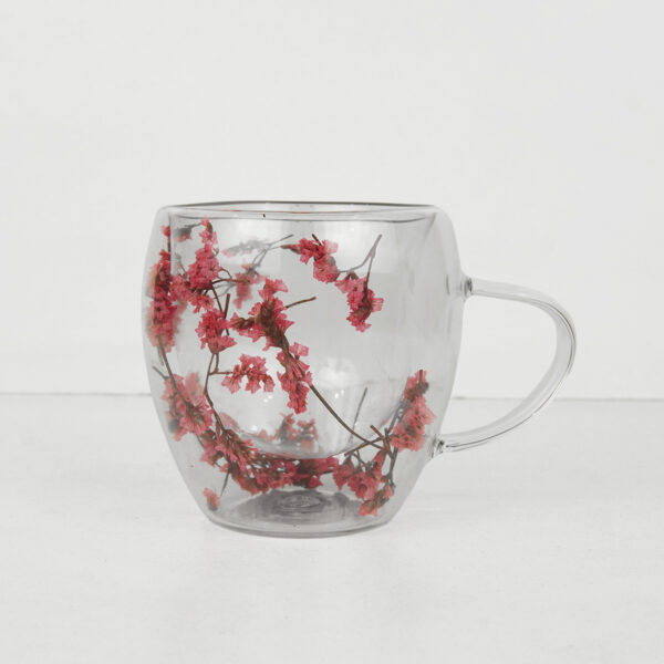 Taza de doble fondo Flor Eterna - Rosa