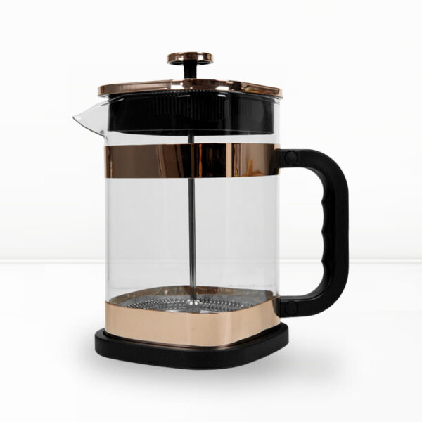 Prensa Francesa de Vidrio Cuadrada 1L - Gold Rose