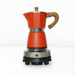 Cafetera Moka Roja + Estufa Eléctrica