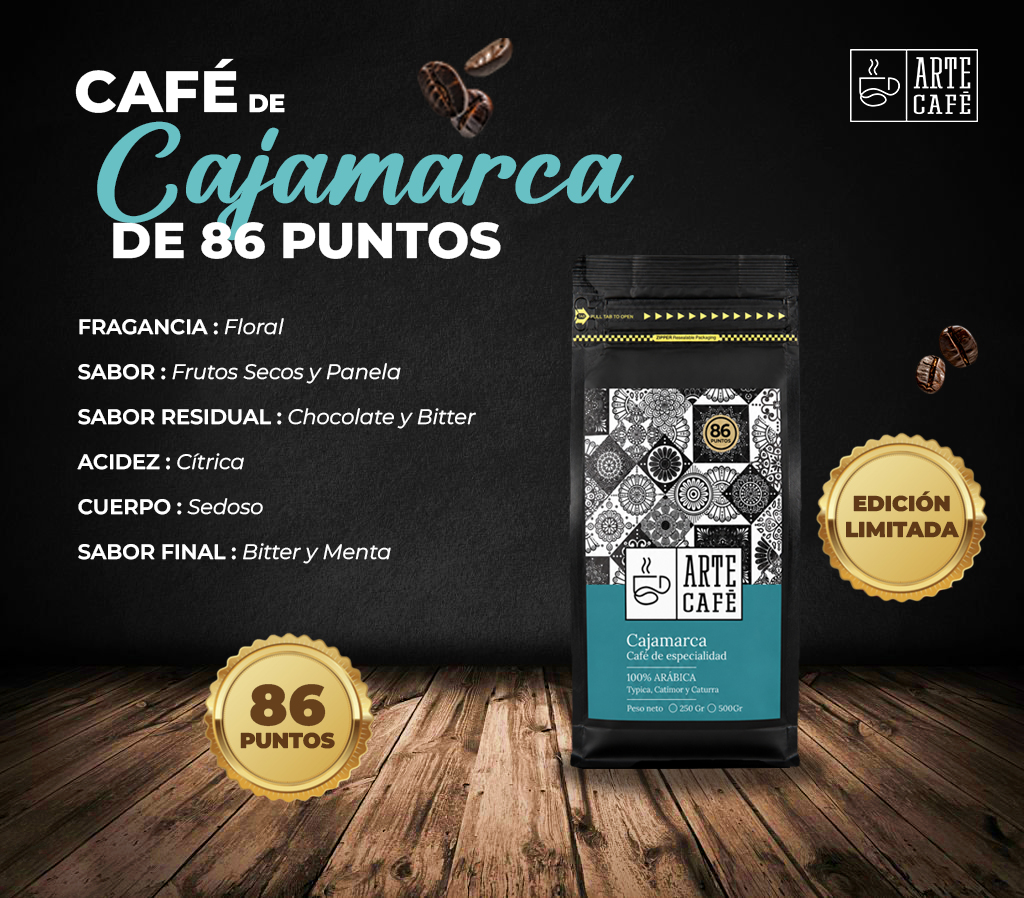 Black wall and wooden floor interior background 250gr Café de Cajamarca 86pts en grano - Edición Limitada - Imagen 1