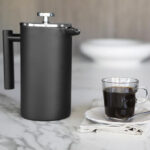 Prensa Francesa de Acero inoxidable 600ml negro y plateado